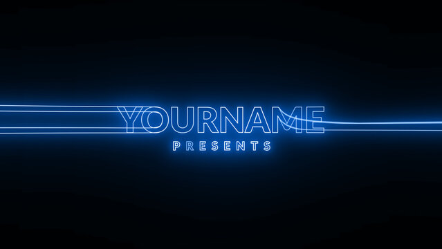 Neon Light Rays Title 1