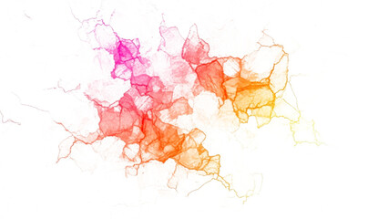 A vibrant heat map graphic on a transparent background with colorful pink, orange, and yellow hues against a black backdrop