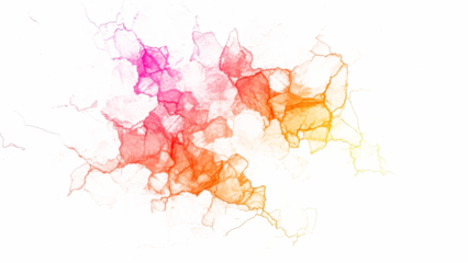 A vibrant heat map graphic on a transparent background with colorful pink, orange, and yellow hues against a black backdrop