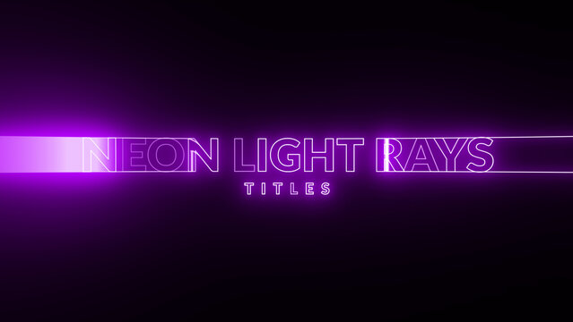 Neon Light Rays Title 3