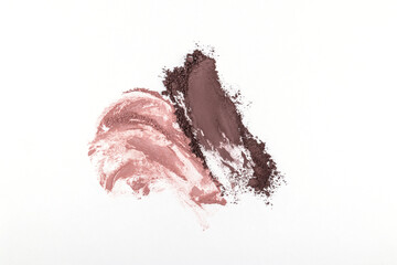 Eyeshadow texture with brown and pink hues