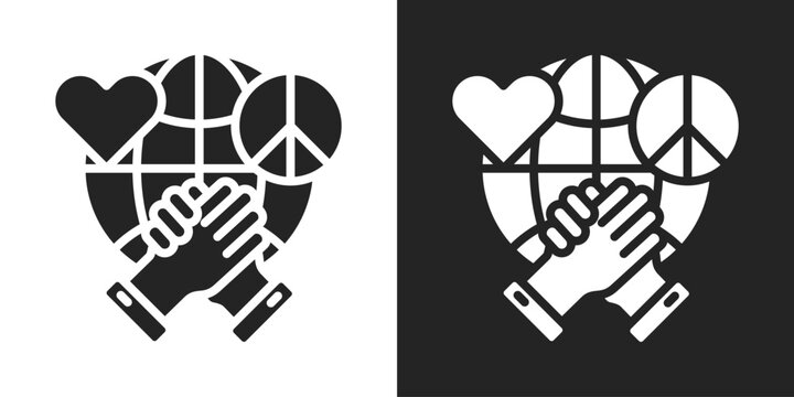 Tolerance Icon In Black And White Glyph Style