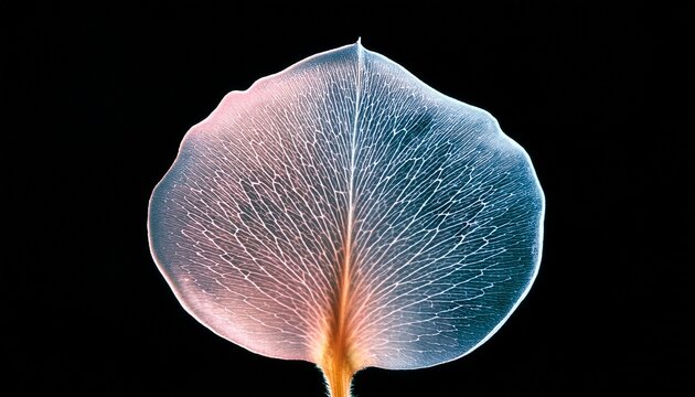 delicate floral x ray detail of a single rose petal