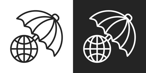 Mitigation Icon In Black And White Line Style