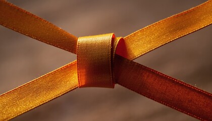Two satin ribbons tied together