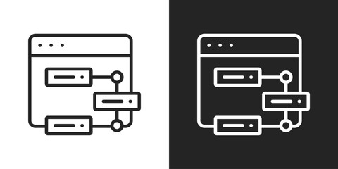 Obraz premium Scramble Data Icon In Black And White Line Style