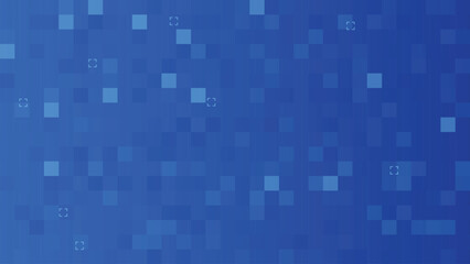 Fototapeta premium A vibrant blue background with various shades of blue squares and pixels
