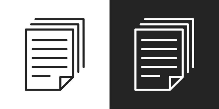 Batch Processing Icon In Black And White Line Style