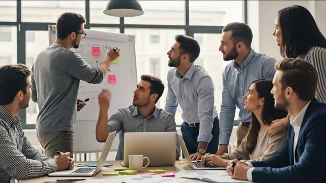 Diverse Business Team Brainstorming Office