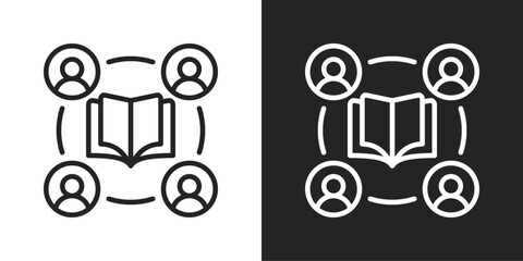 Connectivity Icon In Black And White Line Style
