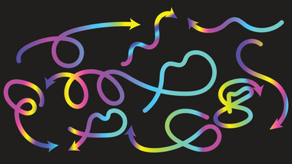 Obraz premium Modern Colorful Gradient Arrows Direction Background