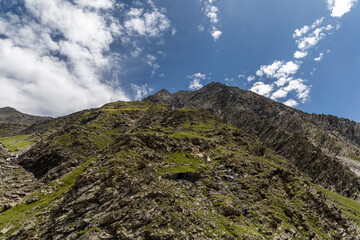 Panoramic mountain view of the Arves Massif in the French Alps
