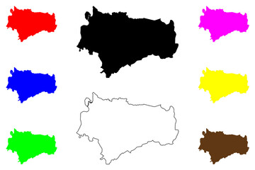 Fototapeta premium San Mateo city (Calabarzon Region, Republic of the Philippines, ROP) map vector illustration, scribble sketch San Mateo map