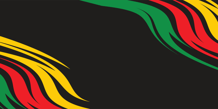 Simple background with gradient zigzag line pattern and with Jamaican color theme
