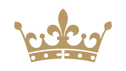 Elegant fleur-de-lis crown vector illustration