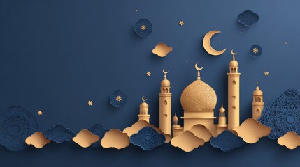Eid Mubarak Design Background. abstract Vector Illustration for greetings card, poster and banner.