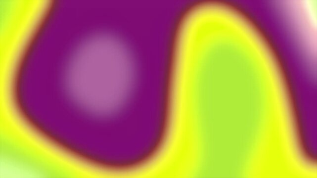 Abstract flowing gradient background design with vibrant neon lime green and deep purple color waves