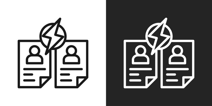 comparison Icon In Black And White Line Style