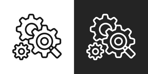 Search Icon In Black And White Line Style