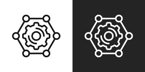 configuration Icon In Black And White Line Style