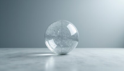 Single Translucent Glass Sphere Symbolizing Clarity and Reflection