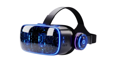 Virtual Reality VR Headset PNG, Modern Gaming and Technology Accessory Isolated on White