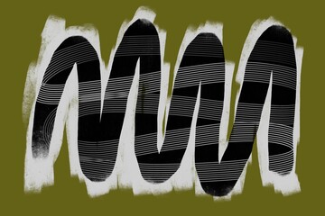 Bold abstract shapes on textured background