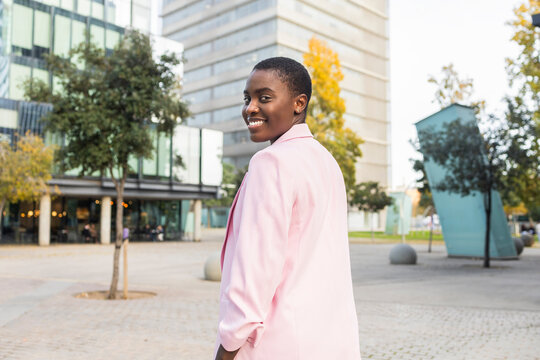 Confident businesswoman outdoors