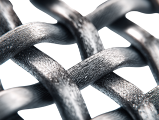 Intertwined Metal Wires Close-Up 