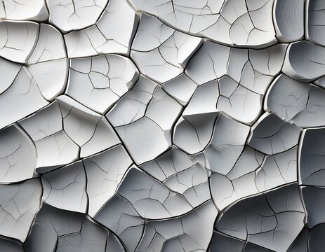 a textured white surface with cracks and uneven patterns creating a visually interesting backdrop
