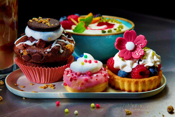 kuchen, dessert, cup cake, creme, süss, backwaren, köstlich, baked, kaffee