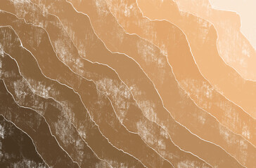 Abstract wavy lines in earthy tones digital illustration