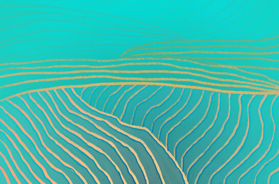 Abstract digital illustration with flowing line patterns