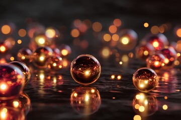 Reflections of celebration and traditions from various cultures reflecting on a polished surface during significant events and holidays