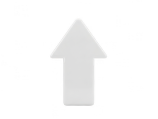 Minimalist arrow symbolizing growth and progress isolated on transparent background