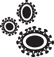 Virus particles illustration in eps file format depicting microscopic virus structures