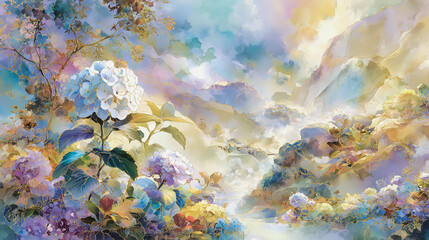 wedding invitation card background vector. Minimal hand painted watercolor botanical flowers texture template background. Design for wedding, vip cover, poster, rsvp moderncard.Valentine's Day