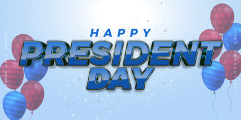 Happy Presidents day vector banner