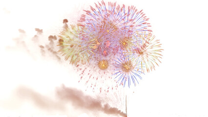 Vibrant Fireworks Explode in Night Sky with Colorful Display of Whisk Cbbaa07555831bdbc3a4c534845b4530dr