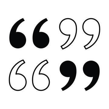 Quotation marks isolated on white background