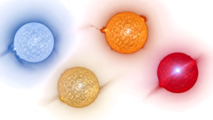 Vibrant colored balls bounce across a clean surface with Whisk_f7f4861909de9279d35414266de64495dr