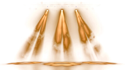 Golden whisk like structures radiate outward in a mesmerizing pattern