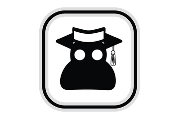 Education app icon featuring a graduation cap for digital study platforms