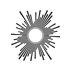 Obraz premium Abstract Sunburst Radiating Outward from a Central Circle