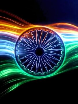Indian Chakra: A captivating graphic representation of India's national emblem, with the Ashoka Chakra as its focal point.
