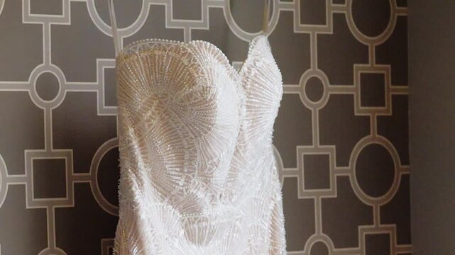 strapless wedding gown