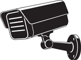 Surveillance camera mounted on wall capturing security footage in a public area