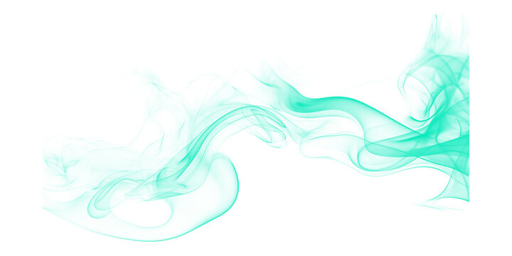 Vibrant Teal Smoke Trails Abstract Art Fluid Flowing Ethereal Dynamic Design on Black Background Modern Wallpaper