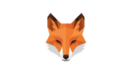 Obraz premium Red Fox Head Illustration with Ears.