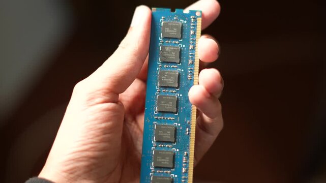 RAM Chip on Motherboard, Technology Price Growth Concept